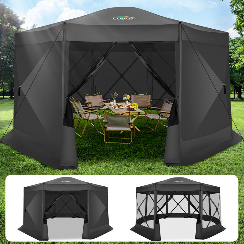 Cobizi Pop Up Gazebo Screen Tent Screen House for Camping 15x15 Screen Room with Mosquito Netting Wayfair